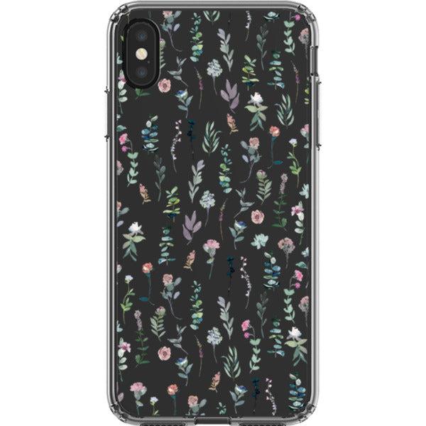 Bohemian Watercolor Flowers Clear Phone Case