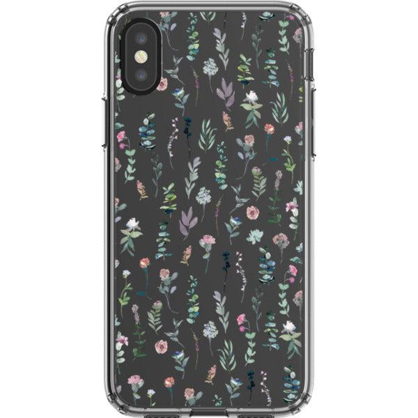 Bohemian Watercolor Flowers Clear Phone Case