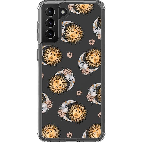 Boho Opal Sun Moon Clear Phone Case