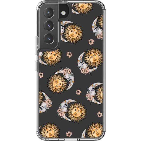 Boho Opal Sun Moon Clear Phone Case