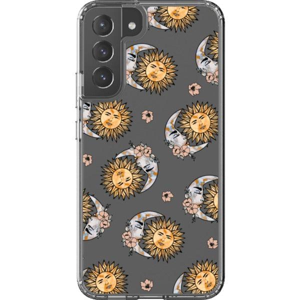 Boho Opal Sun Moon Clear Phone Case