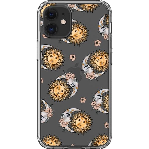 Boho Opal Sun Moon Clear Phone Case