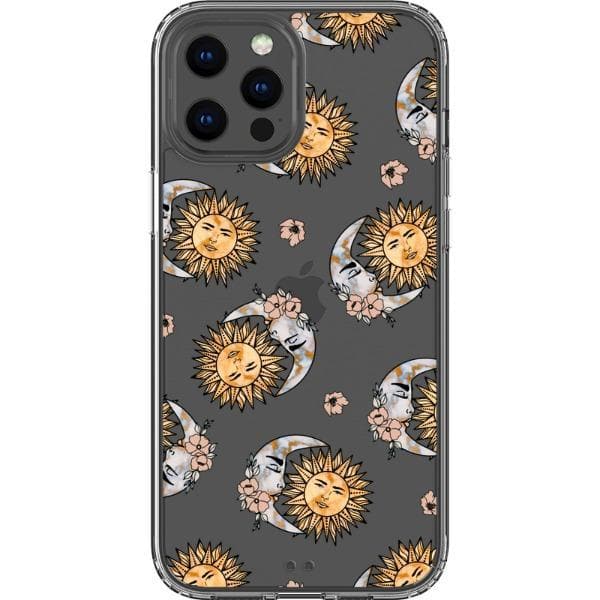 Boho Opal Sun Moon Clear Phone Case