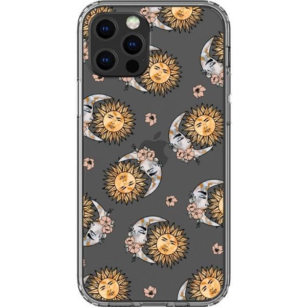 Boho Opal Sun Moon Clear Phone Case