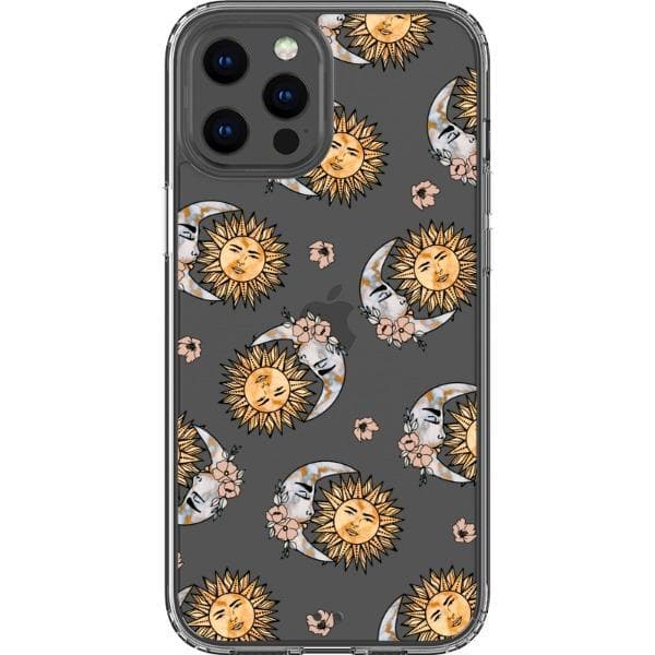 Boho Opal Sun Moon Clear Phone Case