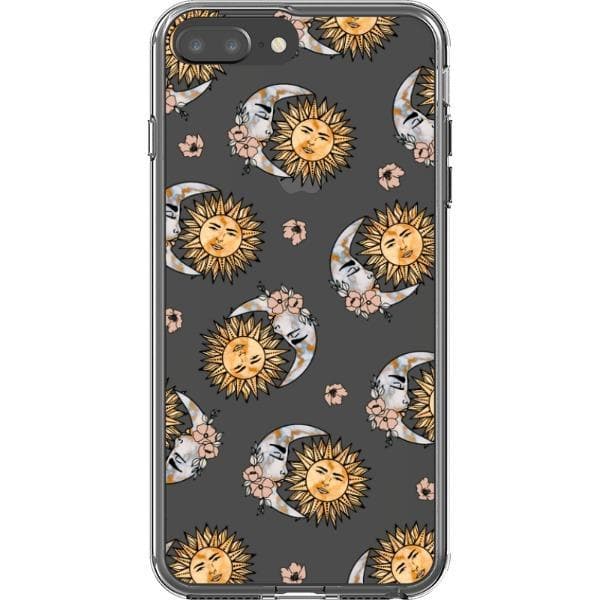 Boho Opal Sun Moon Clear Phone Case