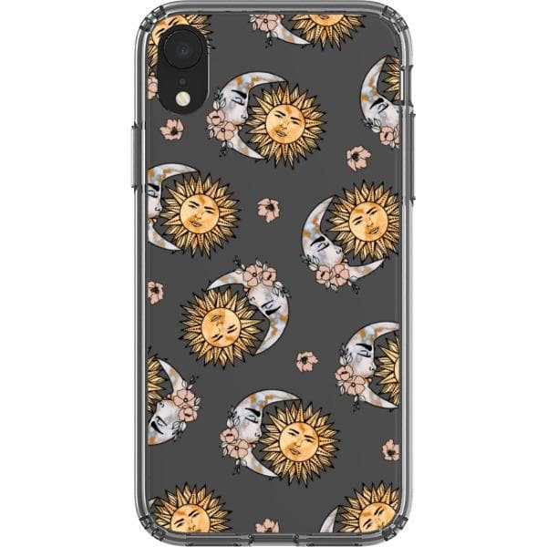 Boho Opal Sun Moon Clear Phone Case