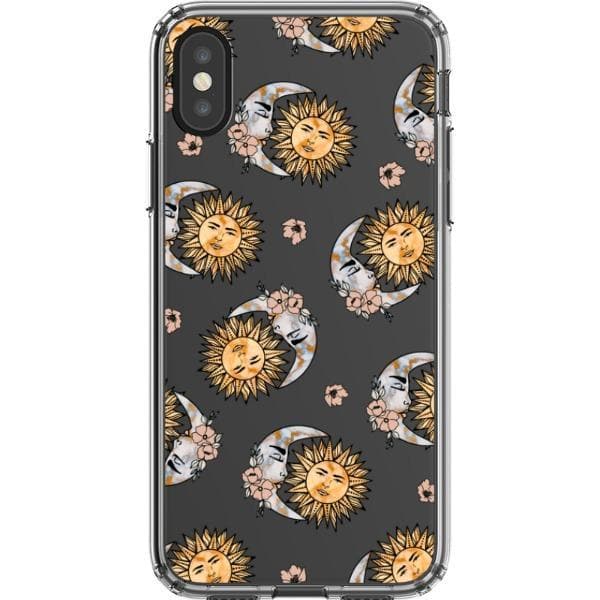 Boho Opal Sun Moon Clear Phone Case