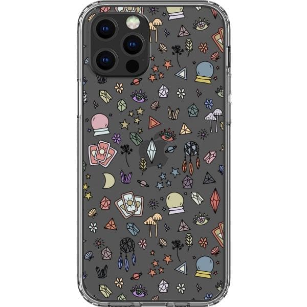 Colorful Mystic Doodles Clear Phone Case