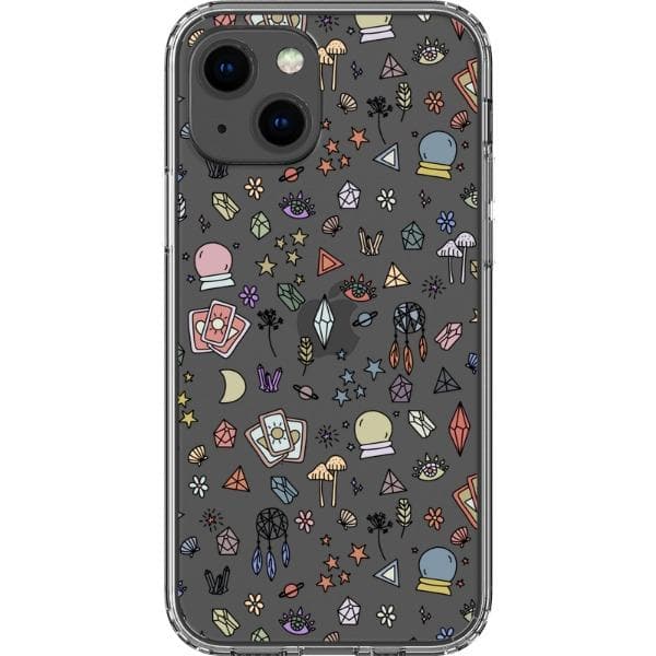 Colorful Mystic Doodles Clear Phone Case