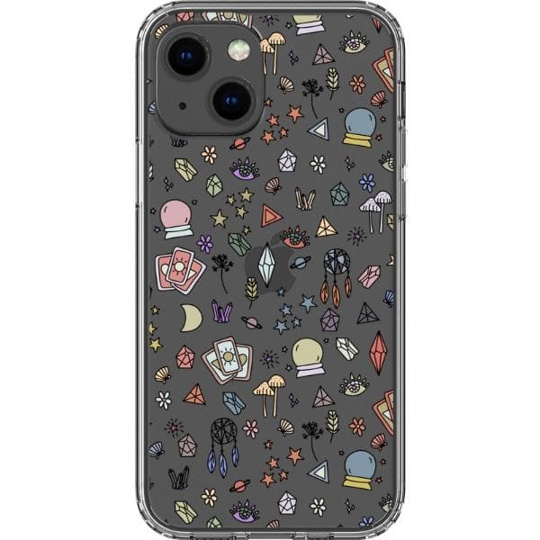 Colorful Mystic Doodles Clear Phone Case