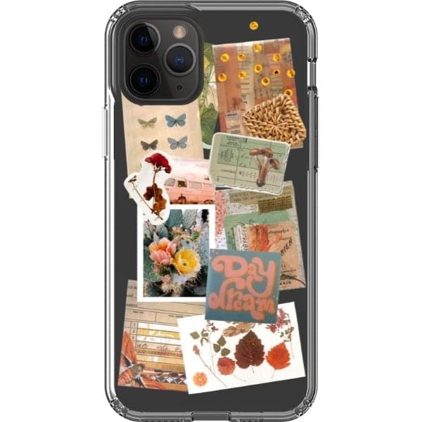 Day Dream Scraps Collage Clear Phone Case