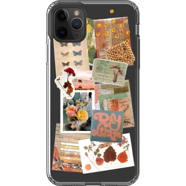 Day Dream Scraps Collage Clear Phone Case