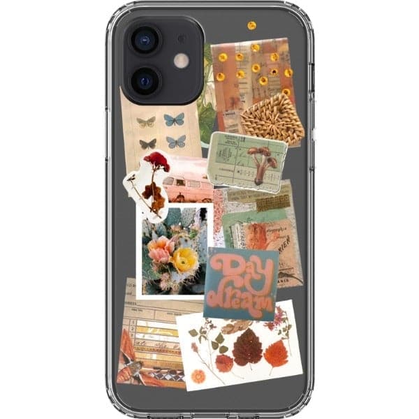 Day Dream Scraps Collage Clear Phone Case