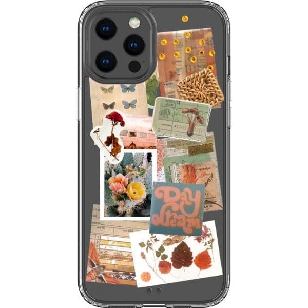 Day Dream Scraps Collage Clear Phone Case