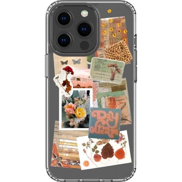 Day Dream Scraps Collage Clear Phone Case