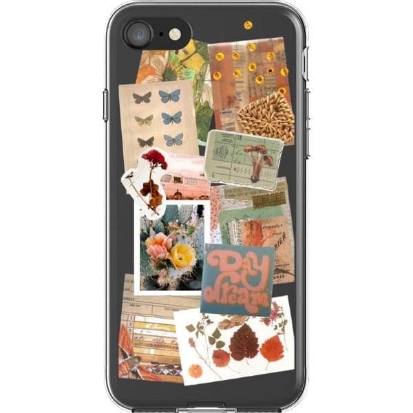 Day Dream Scraps Collage Clear Phone Case