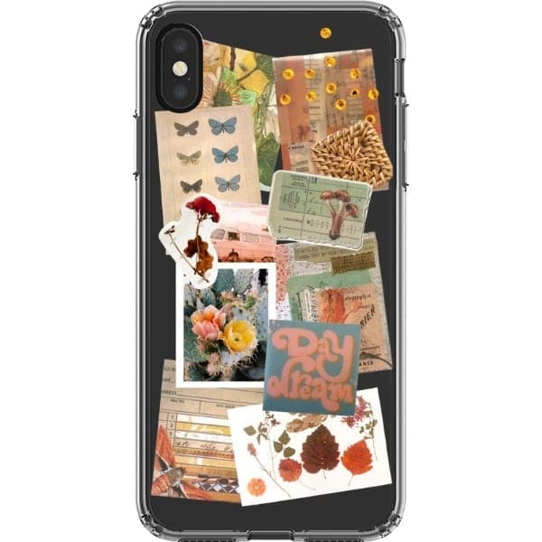 Day Dream Scraps Collage Clear Phone Case