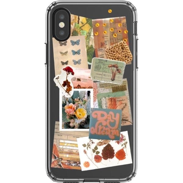 Day Dream Scraps Collage Clear Phone Case