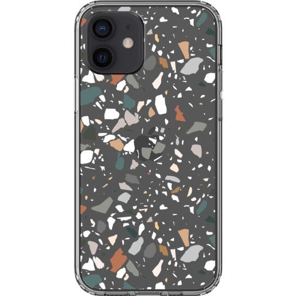 Earth Tone Terrazzo Clear Phone Case