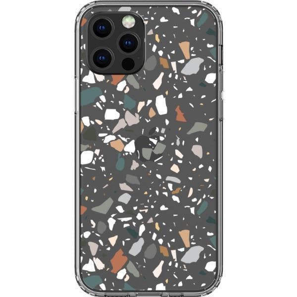 Earth Tone Terrazzo Clear Phone Case