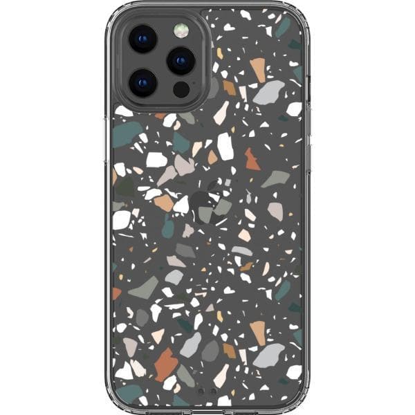 Earth Tone Terrazzo Clear Phone Case