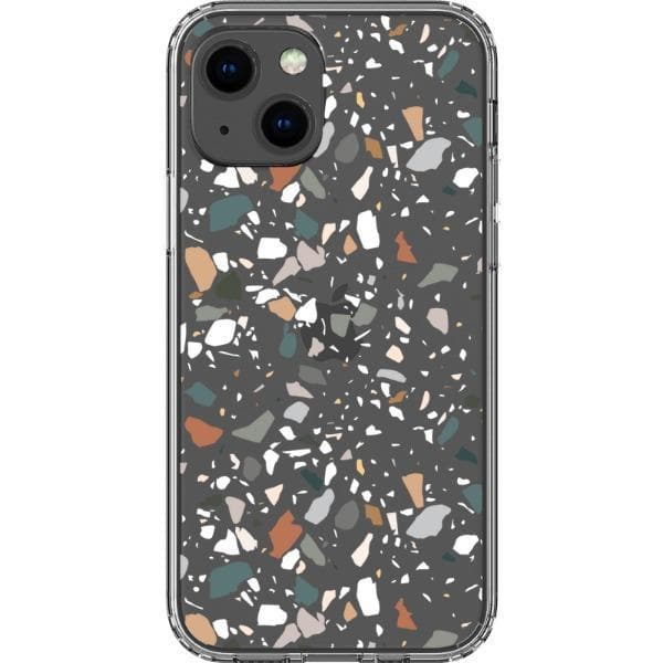 Earth Tone Terrazzo Clear Phone Case