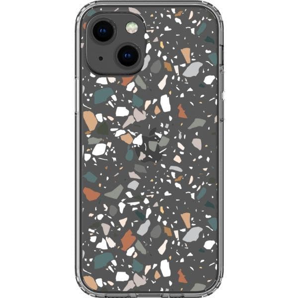 Earth Tone Terrazzo Clear Phone Case