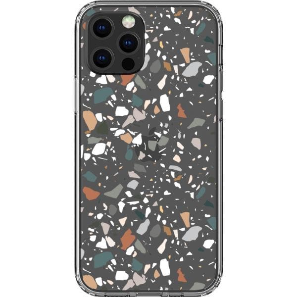 Earth Tone Terrazzo Clear Phone Case