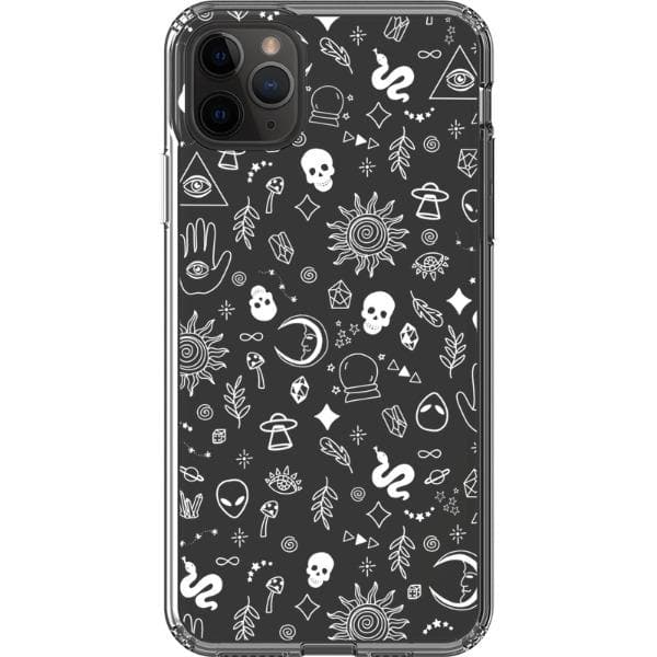 Esoteric Mystic Doodles Clear Phone Case