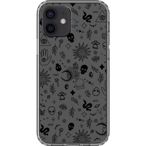 Esoteric Mystic Doodles Clear Phone Case