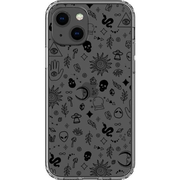 Esoteric Mystic Doodles Clear Phone Case