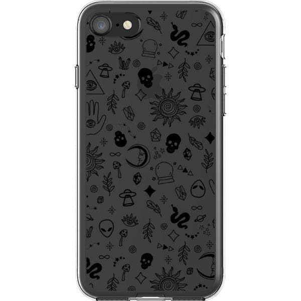 Esoteric Mystic Doodles Clear Phone Case