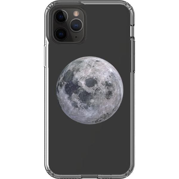 Isolated Moon Clear Phone Case