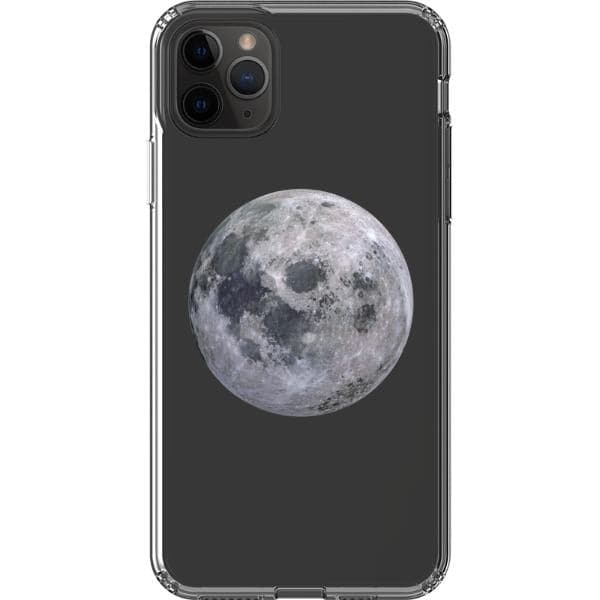 Isolated Moon Clear Phone Case