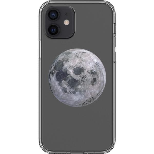 Isolated Moon Clear Phone Case