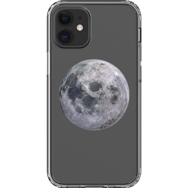 Isolated Moon Clear Phone Case