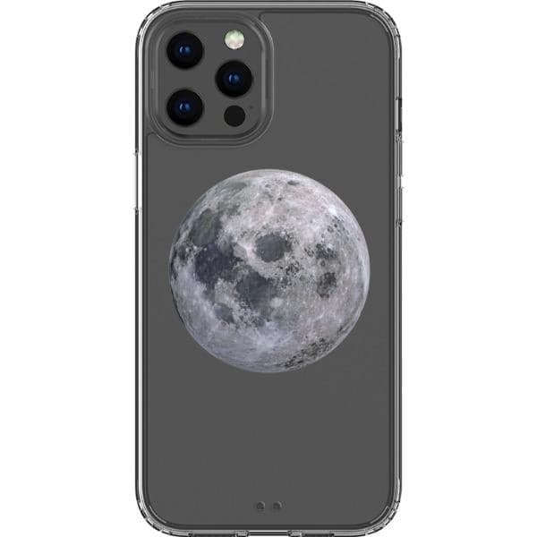 Isolated Moon Clear Phone Case