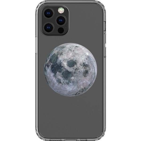 Isolated Moon Clear Phone Case
