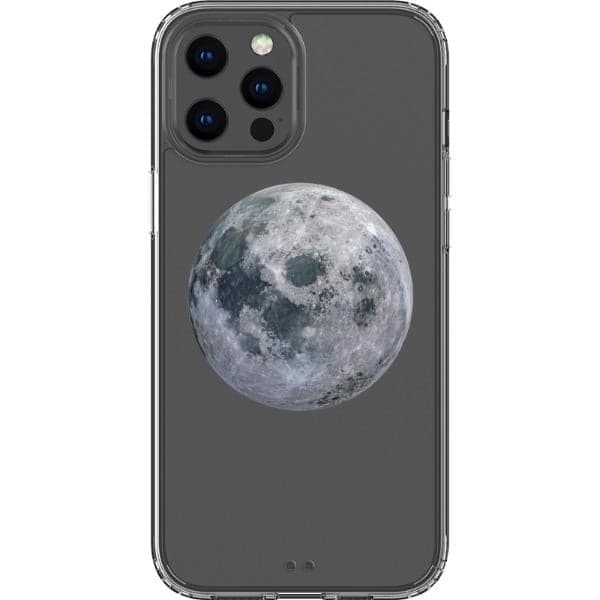 Isolated Moon Clear Phone Case