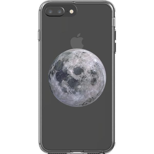 Isolated Moon Clear Phone Case