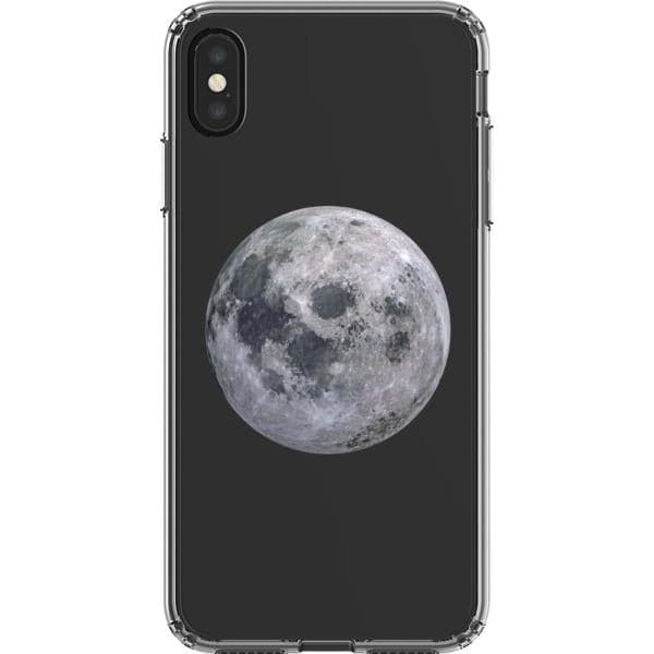 Isolated Moon Clear Phone Case