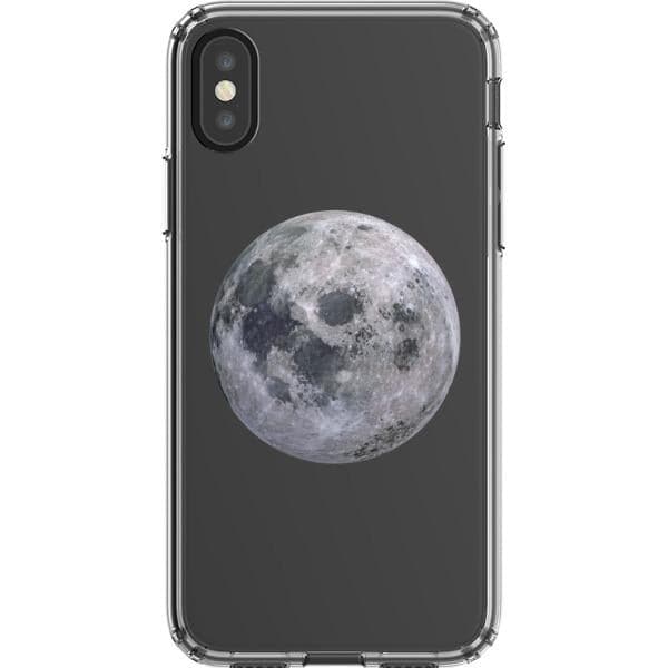 Isolated Moon Clear Phone Case