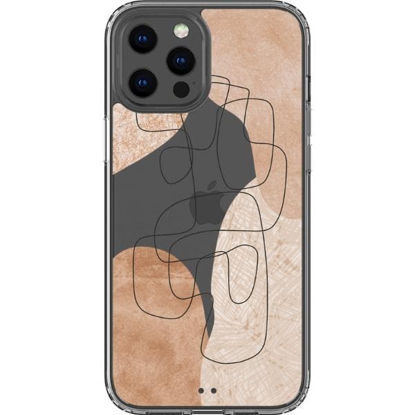 Modern Nude Abstract Designs Clear Phone Cases