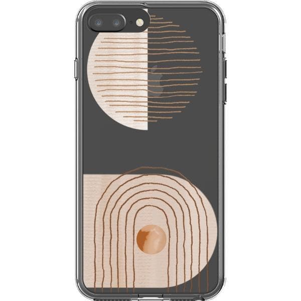 Modern Nude Abstract Designs Clear Phone Cases