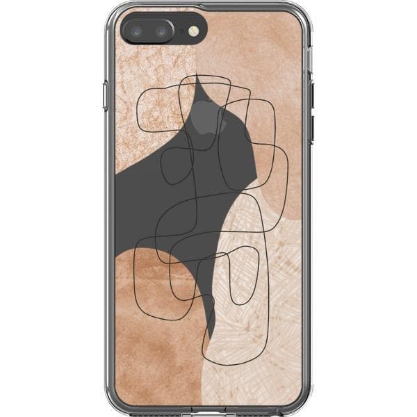 Modern Nude Abstract Designs Clear Phone Cases