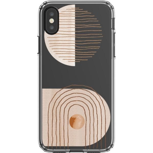 Modern Nude Abstract Designs Clear Phone Cases