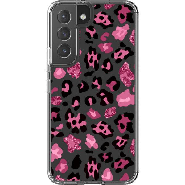 Pink Animal Print Clear Phone Case