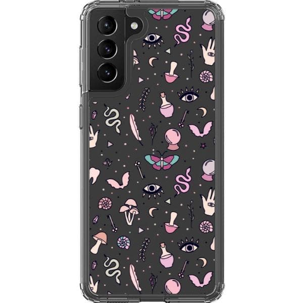 Pink Mystic Doodles Clear Phone Case