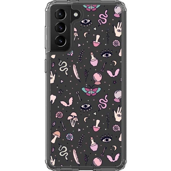 Pink Mystic Doodles Clear Phone Case